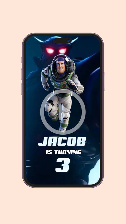 Buzz Lightyear Birthday Video Invitation