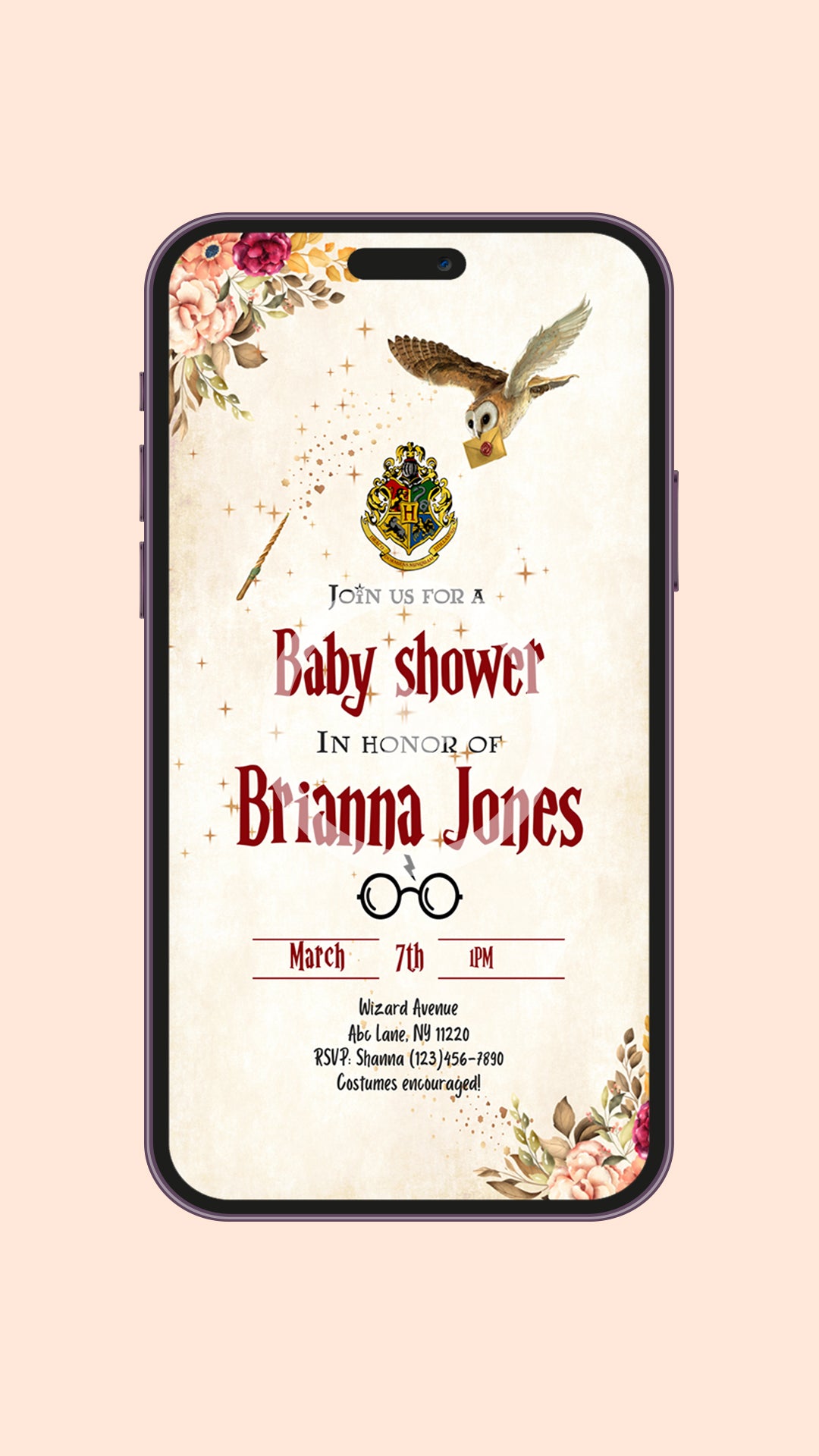 Wizard Baby Shower Animated Invitation
