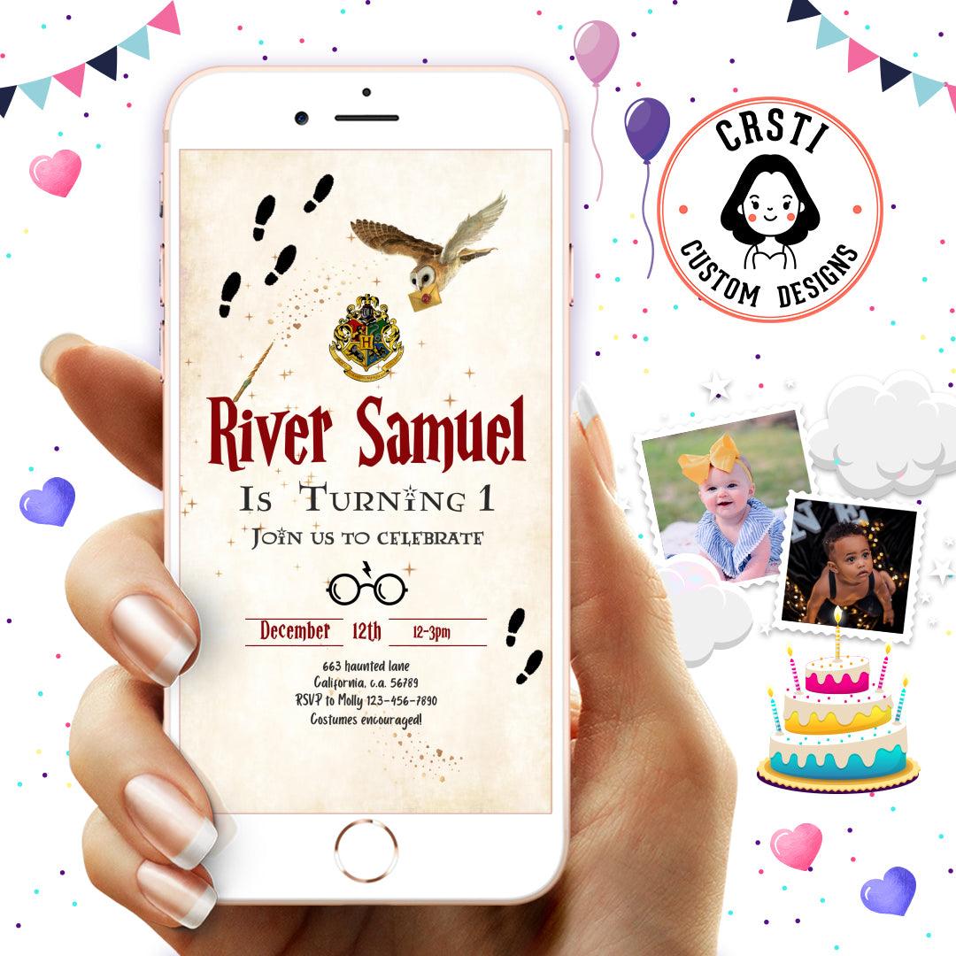 Harry Potter Theme Birthday Digital Invitation