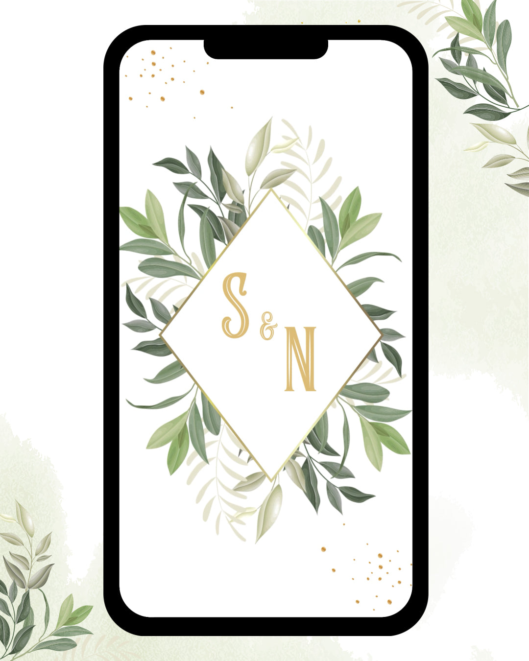 Boho Bliss: Greenery Wedding Digital Video Invitation Template!