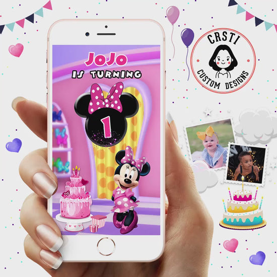 Minnie Magic: Birthday Digital Video Invitation for a Disney Celebration!