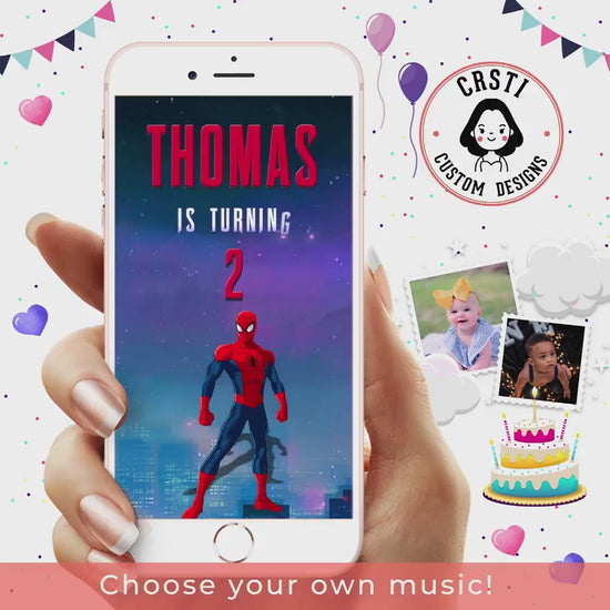 Web-slinging Fun: Spiderman Birthday Digital Video Invitation!