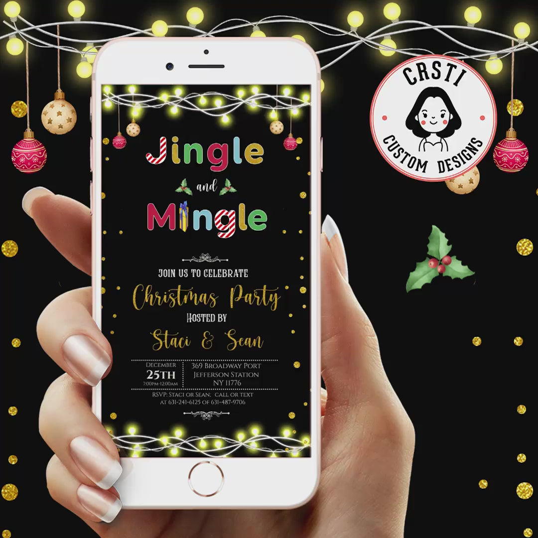 Jingle and Mingle: Festive Birthday Digital Video Invitation Cheer!