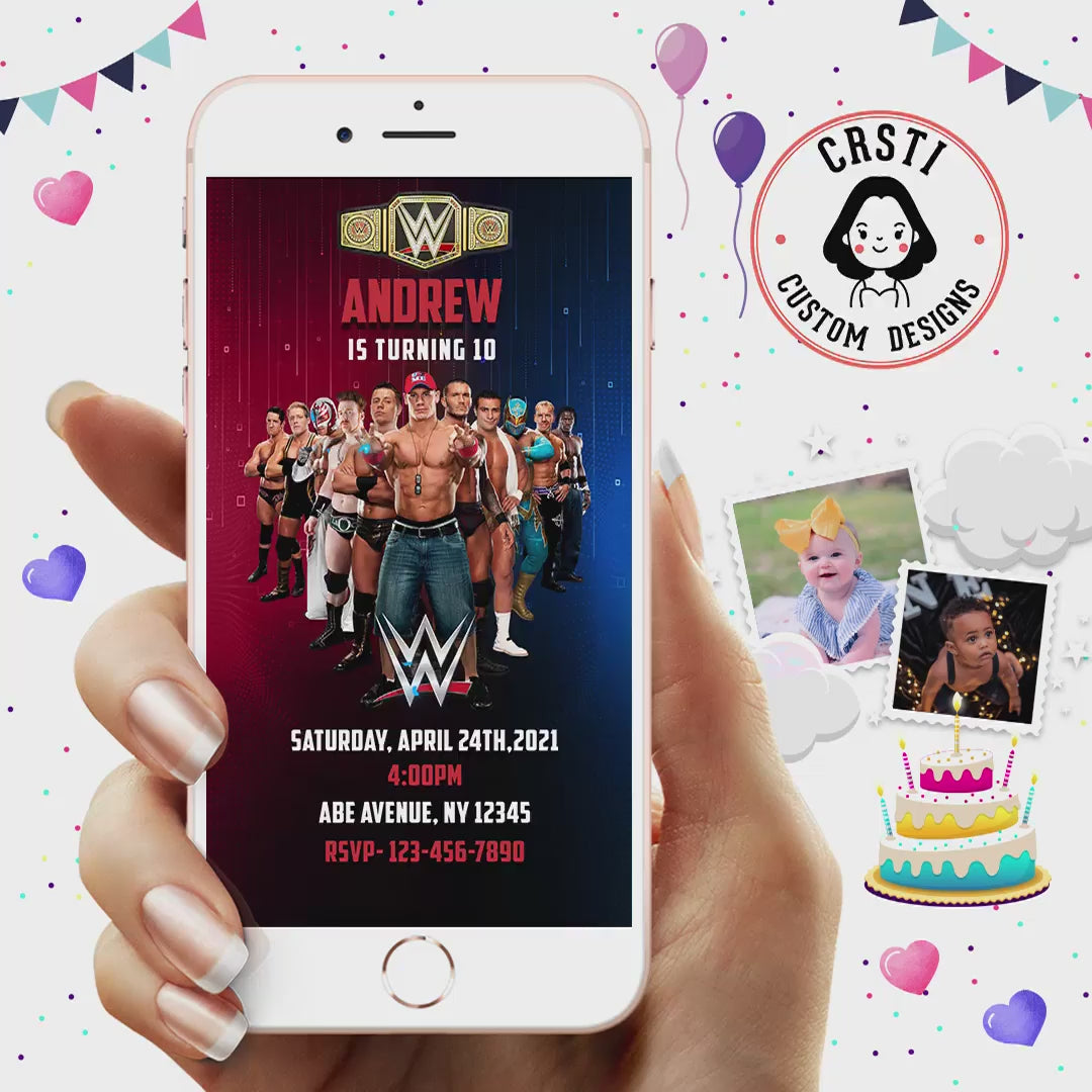 Smackdown Celebration: WWE Birthday Digital Video Invitation!