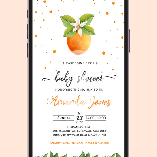 A little Cutie Baby Shower Video Invitation