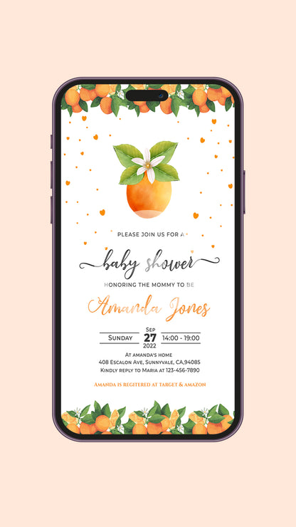 A little Cutie Baby Shower Video Invitation