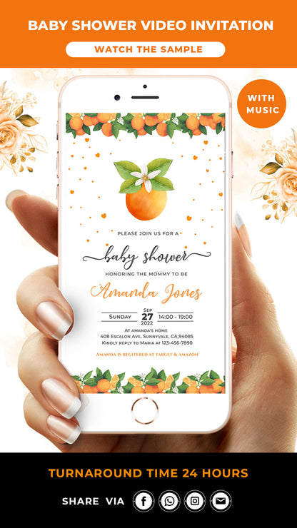 A little Cutie Baby Shower Video Invitation