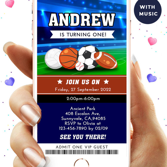 Sports Birthday Video Invitation