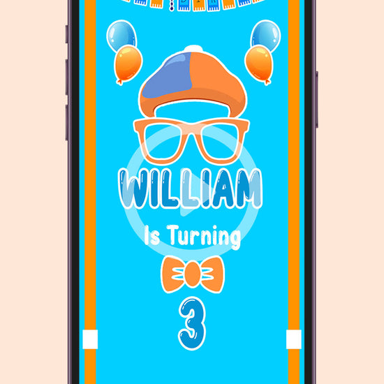 Blippi Birthday Video Invitation