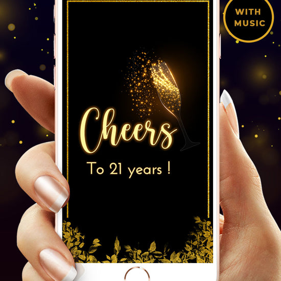 Cheers to 21 years Video Invitation