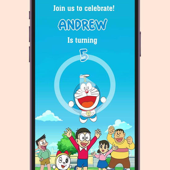 Doraemon Birthday video Invitation