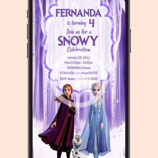 Frozen Birthday Party Video Invitation