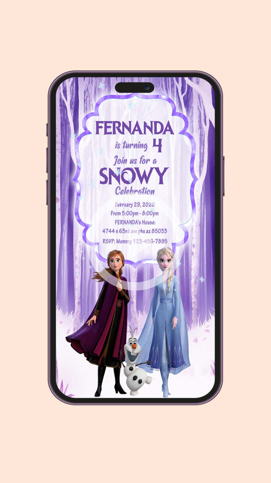 Frozen Birthday Party Video Invitation