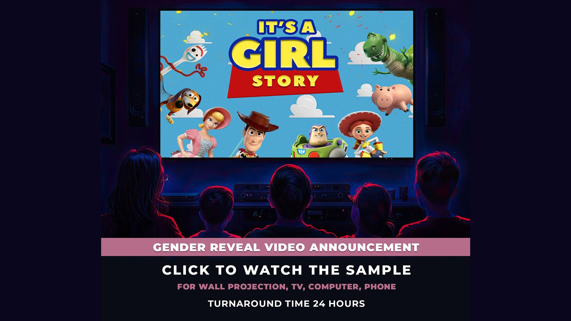 Toy Story Gender Reveal Movie Girl