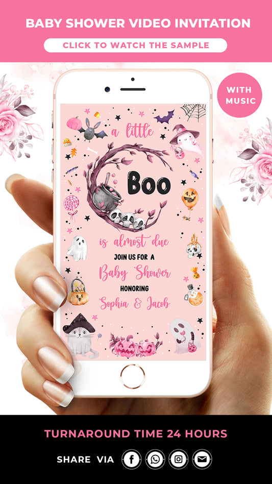 A Little Boo Baby Shower Video Invitation