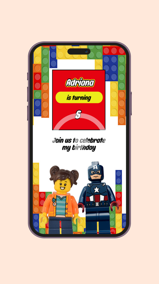 Lego Birthday video Invitation