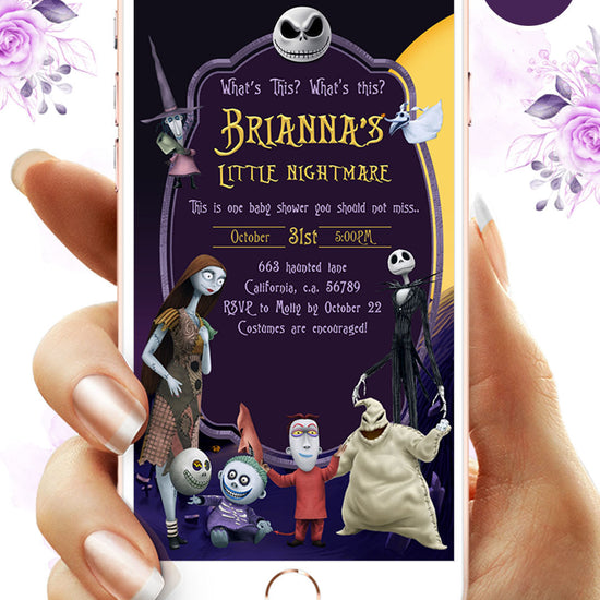 Nightmare Before Christmas Baby Shower Video Invitation