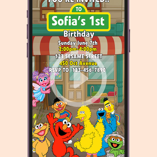 Sesame Street Digital Birthday Party Video Invitation