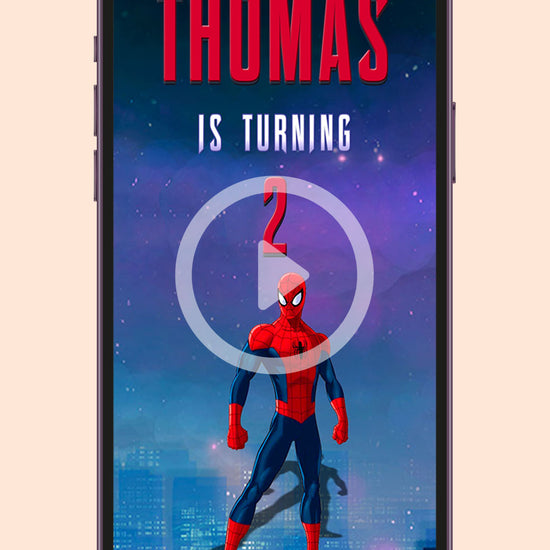 Spiderman Birthday Video Invitation