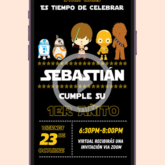Digital Star Wars Birthday Video Invitation
