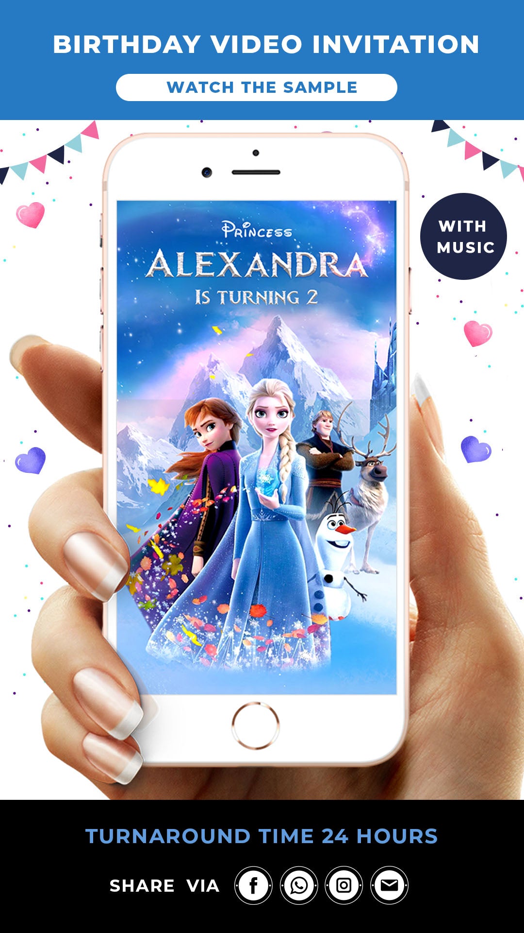 Frozen Birthday Video Invitation