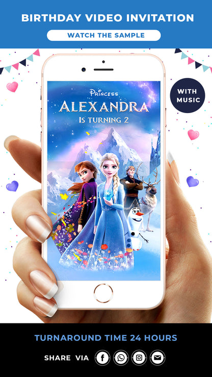 Frozen Birthday Video Invitation