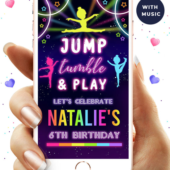 Gymnastics Birthday Video Invitation