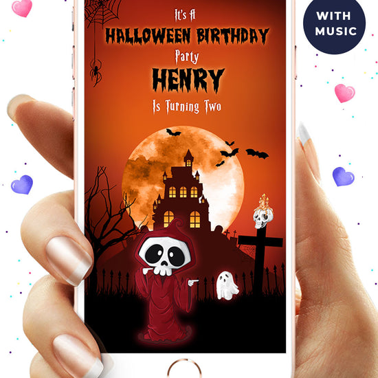 Animated Halloween Birthday Invitation