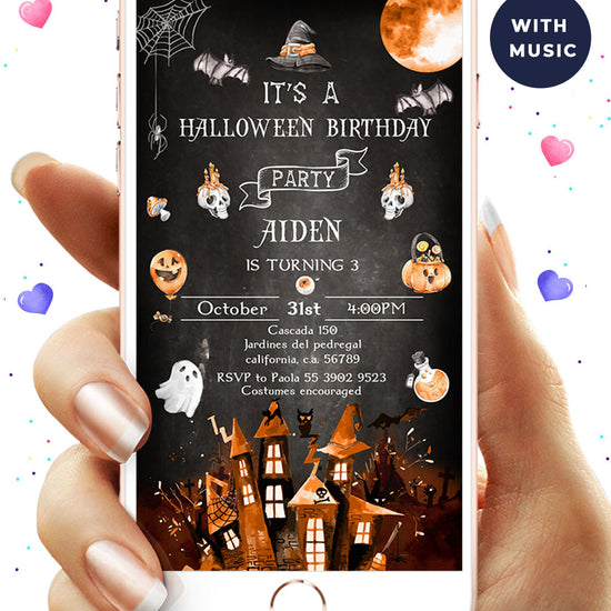 Halloween Birthday Video Invitation