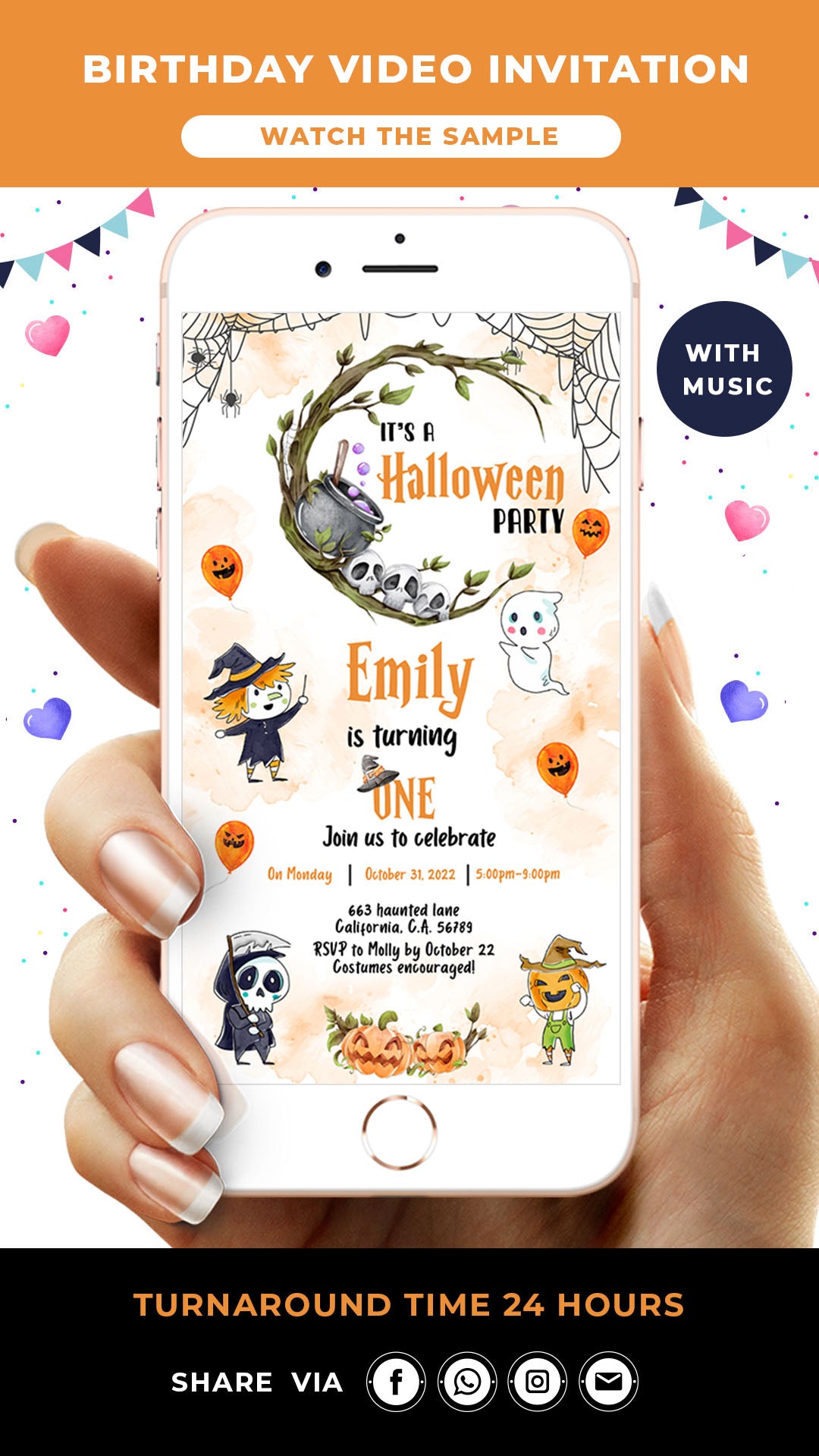 Spooky Birthday Video Invitation