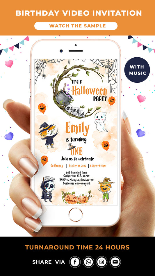 Spooky Birthday Video Invitation
