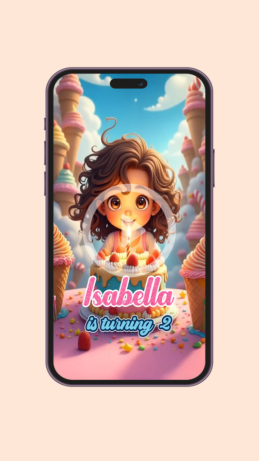 Ice cream Birthday Invitation