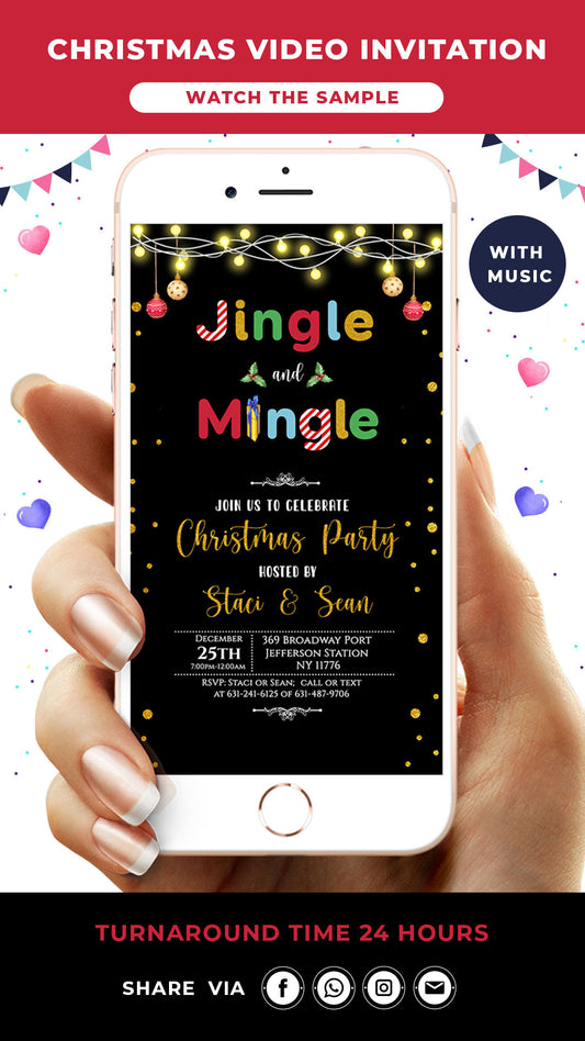 Jingle and Mingle Video Invitation