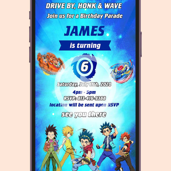 BeyBlade Birthday Video Invitation