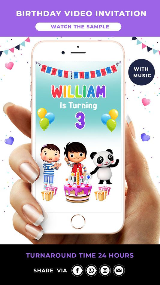 Little Baby Bum Birthday Video Invitation