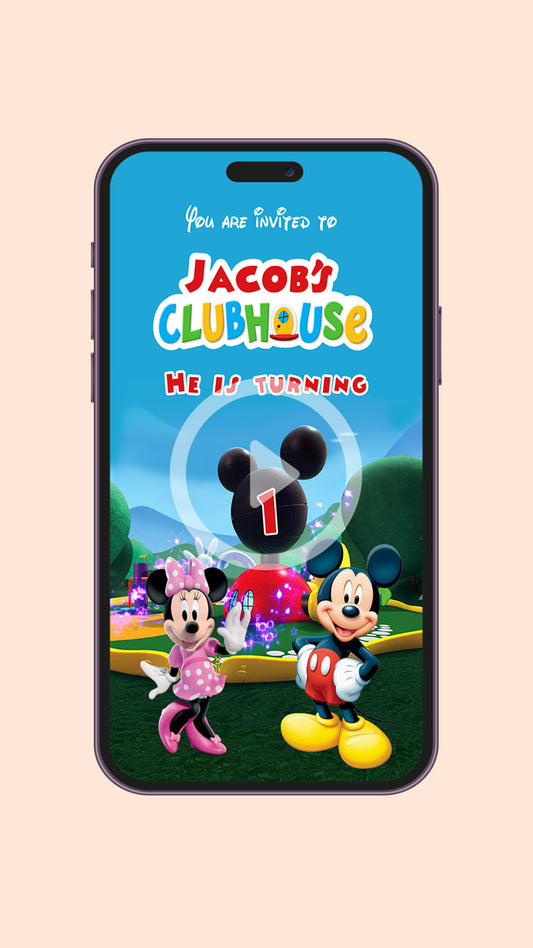 Mickey Mouse Birthday Video Invitation