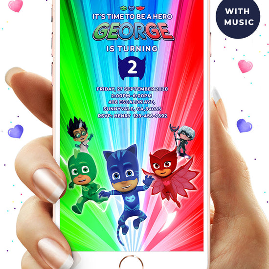 PJ Masks Birthday Video Invitation