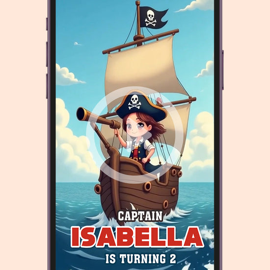 Pirate Girl Birthday Invitation
