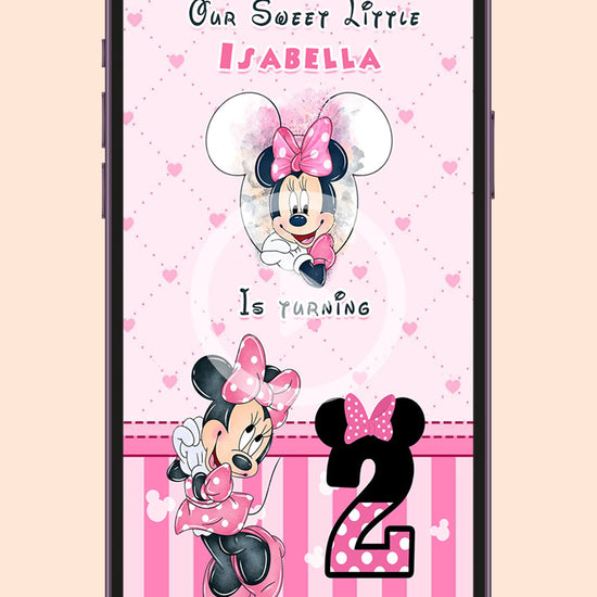 Polka Dot Minnie Mouse Invitation