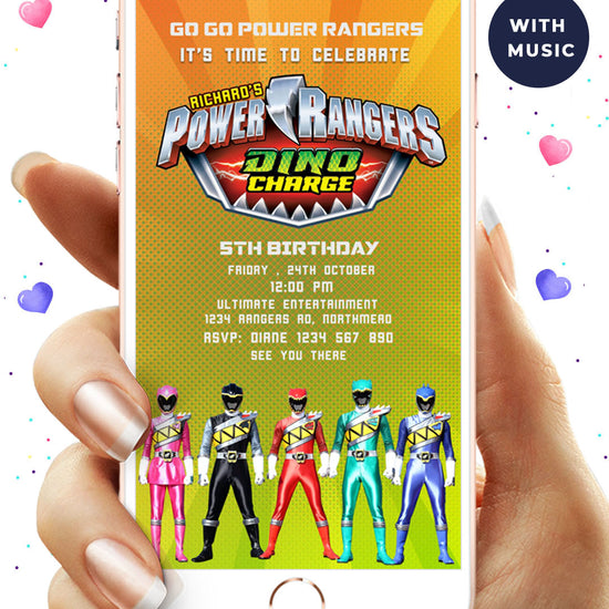 Power Rangers Birthday Video Invitation