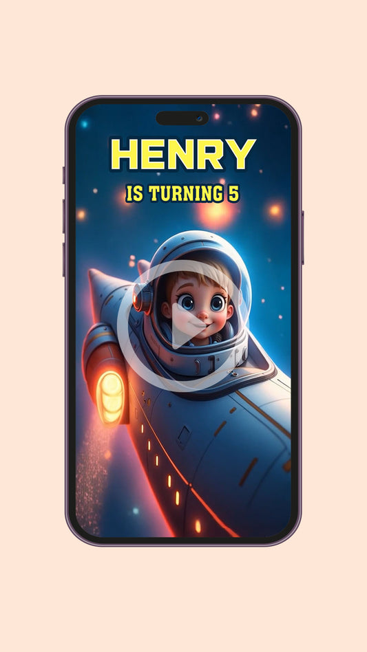 Space Birthday Invitation