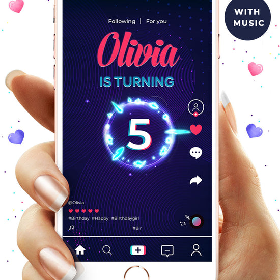 TikTok Birthday Digital Video Invitation