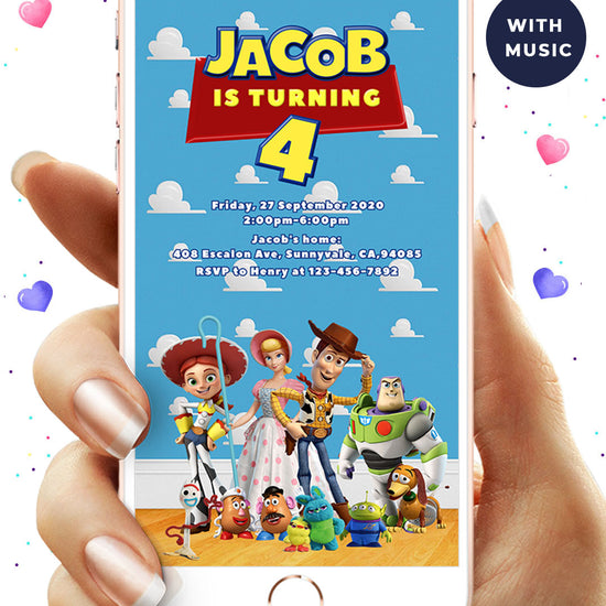 Toy Story Digital Birthday Video Invitation