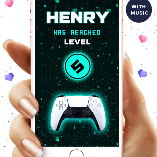 Video Game Animated Birthday Invitation