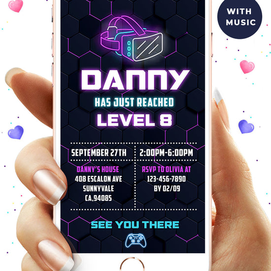 VR Game Birthday Video Invitation