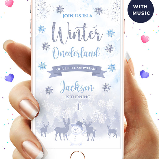 Winter Wonderland Birthday Animated Invitation