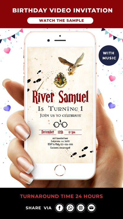 Harry Potter Birthday Video Invitation