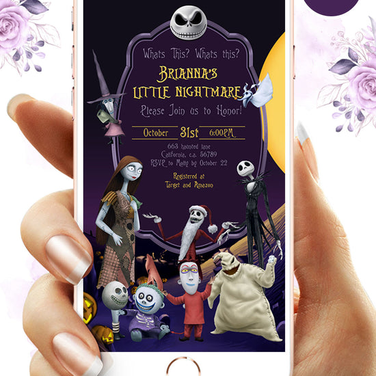 Nightmare Before Christmas Baby Shower Video Invitation