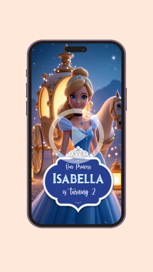 Cinderella Birthday  Invitation