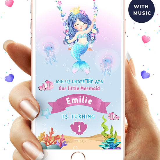 Mermaid Birthday Video Invitation